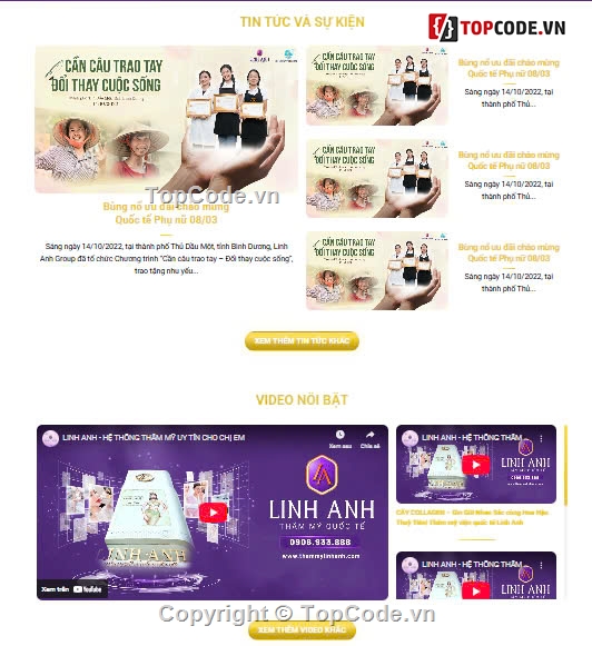 web thẩm mỹ viện,code website thẩm mỹ viện,Sharecode Website Thẩm Mỹ Cực Đẹp